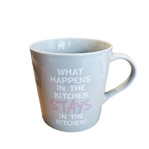 Ceramic 21oz coffee mug “What Happens in the Kitchen‎ stays in the Kitchen”